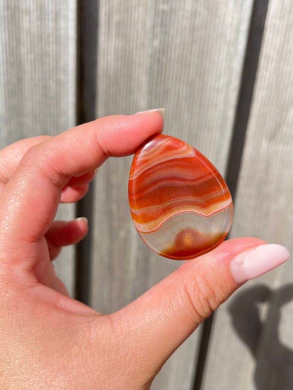 Carneool worry stone nr. 2