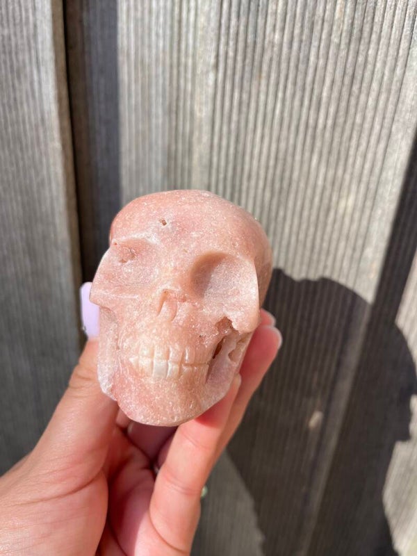 Roze amethist skull