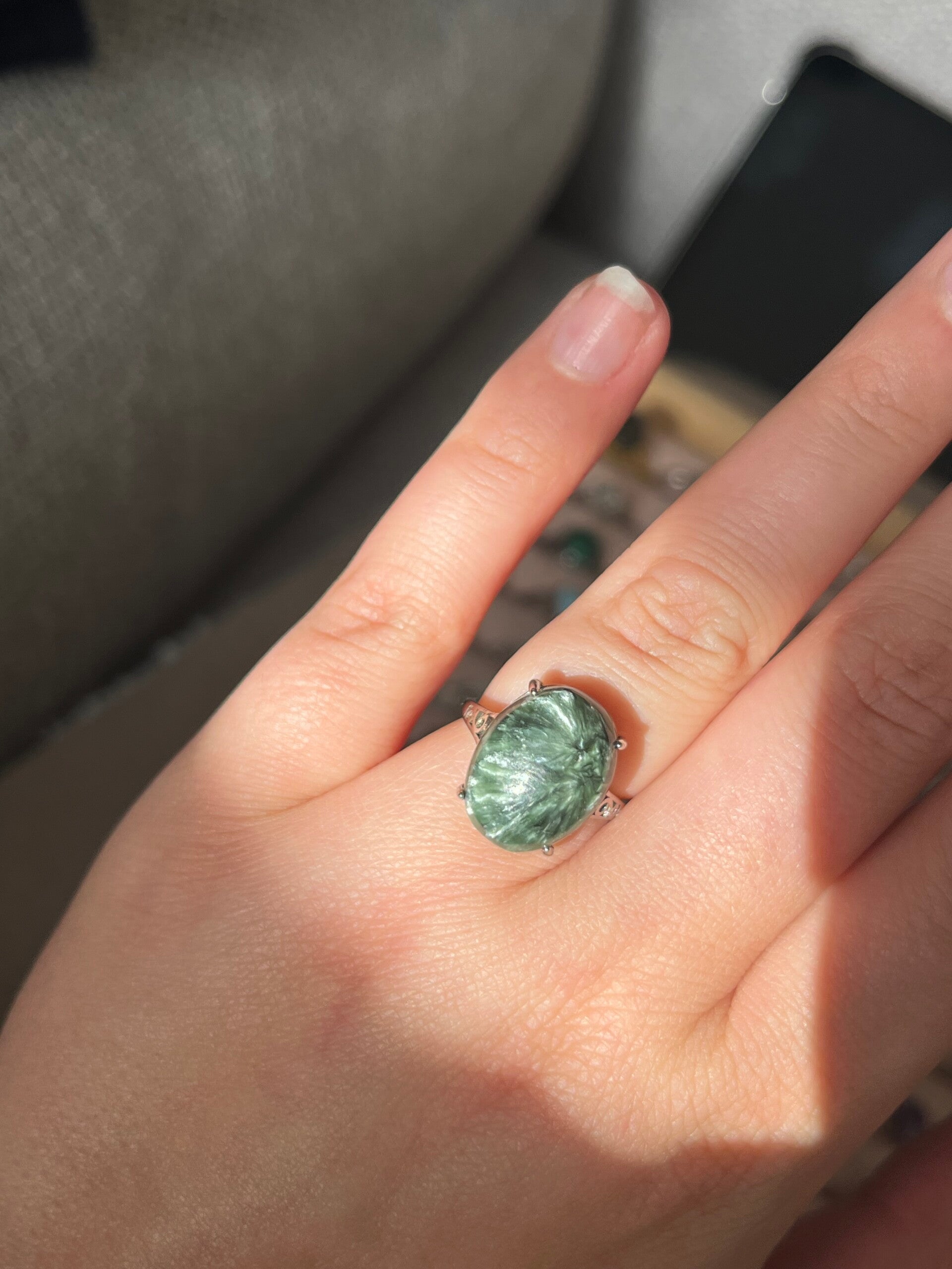 Serafiniet ring zilverkleurig