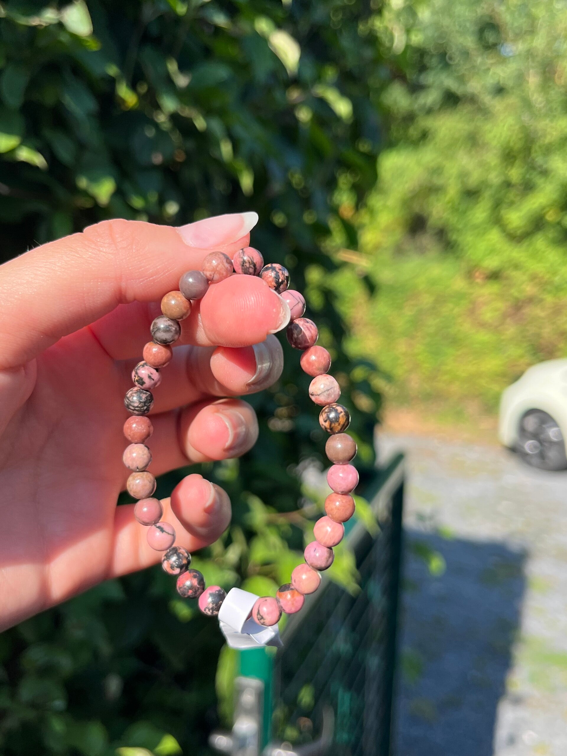 Rhodoniet armband 6MM