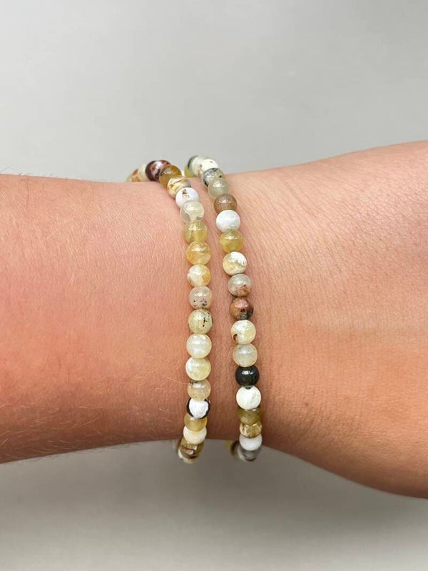 Gele opaal armband 4MM