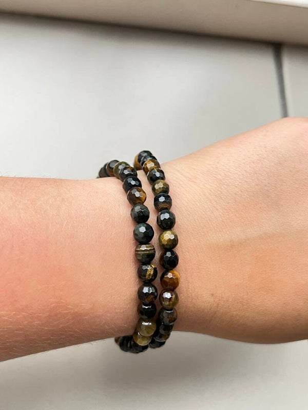 Valkenoog armband facet geslepen 6MM