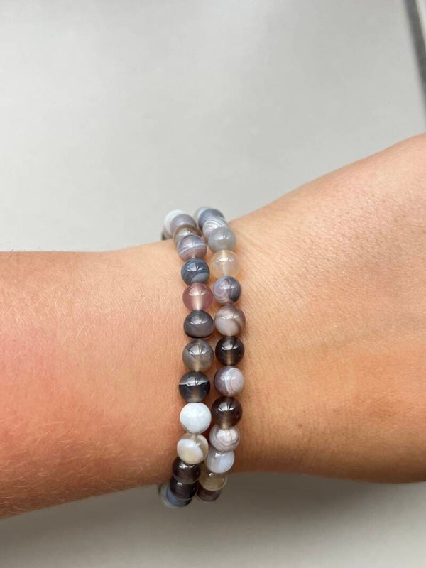 Botswana agaat armband 6MM