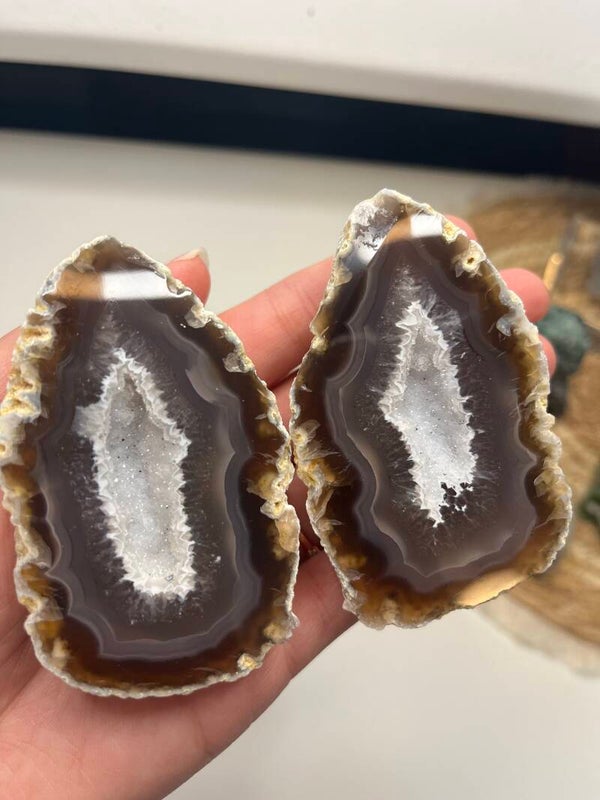 Agaat geode paartje