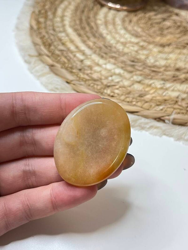Gele aventurijn worry stone