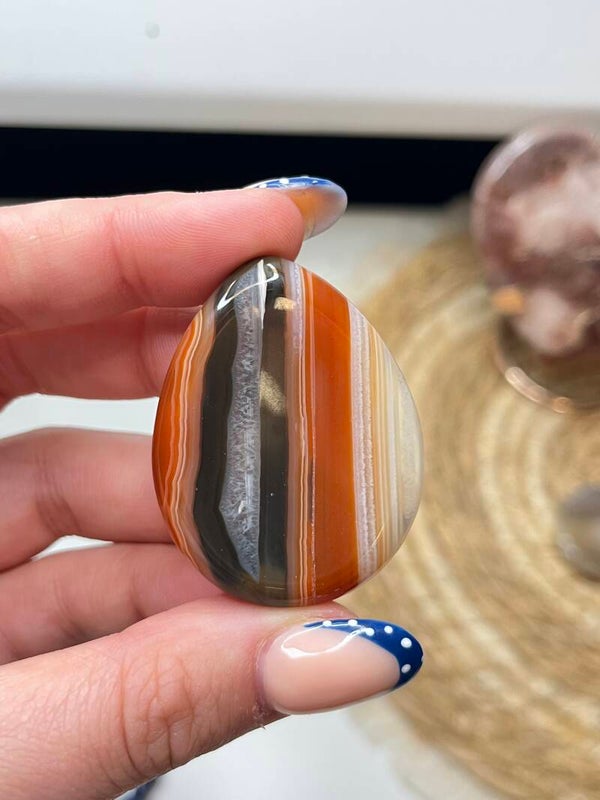 Carneool worry stone druppel nr. 1