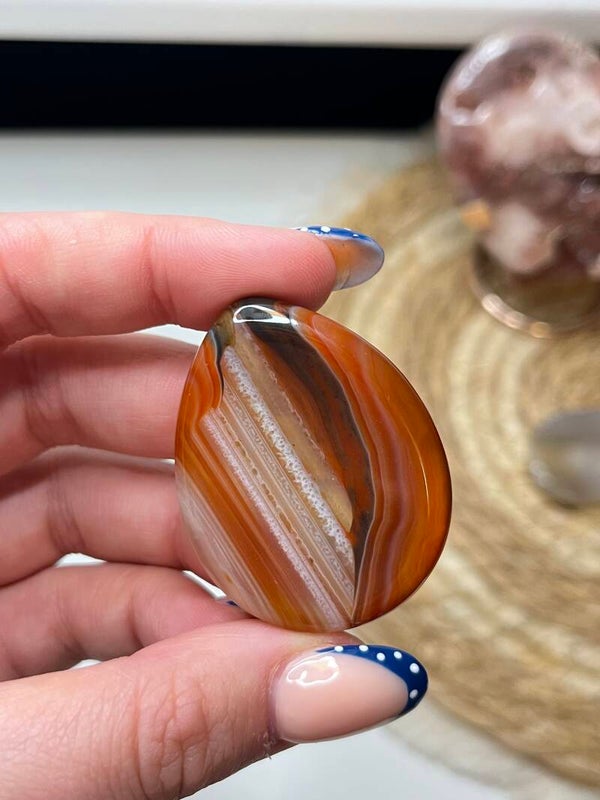 Carneool worry stone druppel nr. 2