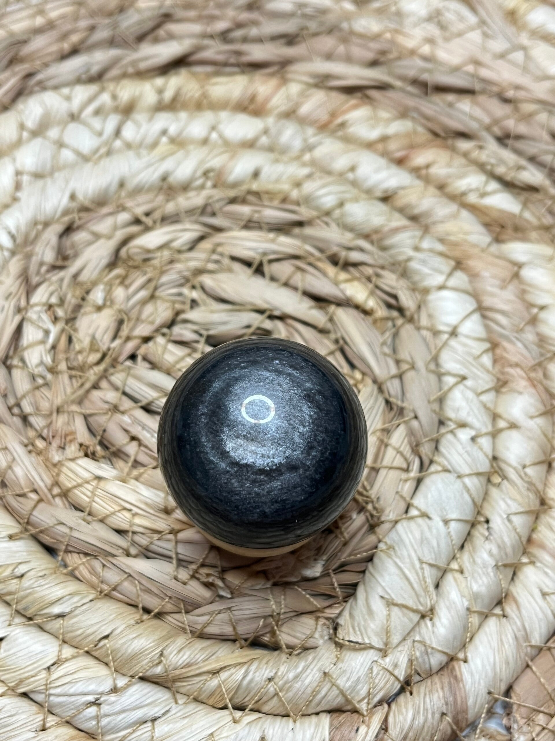 Zilver obsidiaan bolletje