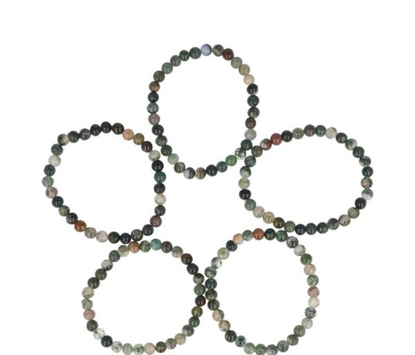 India agaat armband 4MM