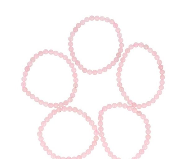Rozenkwarts armband 4MM