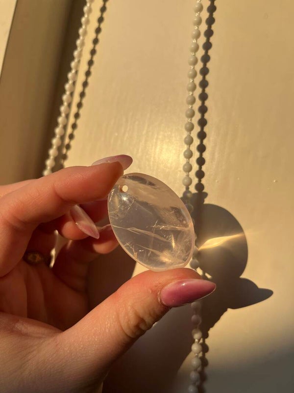 Rozenkwarts amulet hanger
