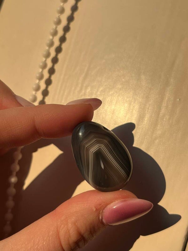 Botswana agaat doorboorde hanger