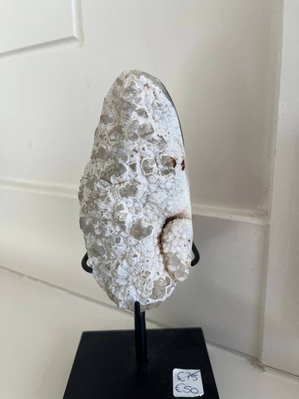 Kwarts met calciet laagje