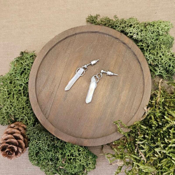 Aura Quartz & Dull Silver