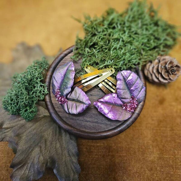 Purple & Gold Clips