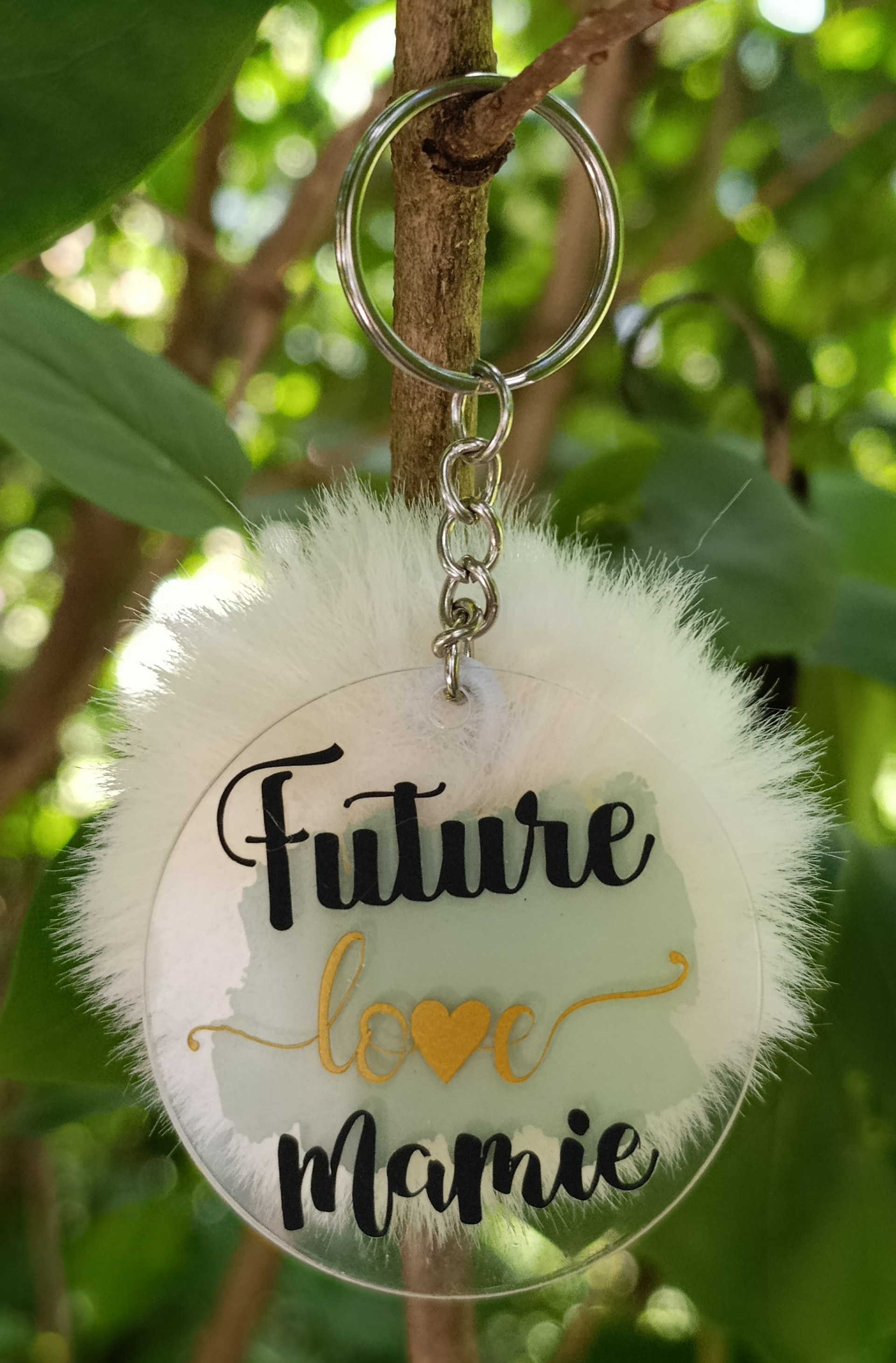 Porte-clé personnalisé avec prénom ou message - cadeau parrain, marraine ou grossesse