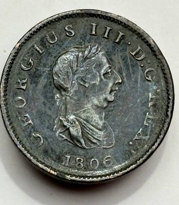 George III - 1806 Halfpenny (F/VF)