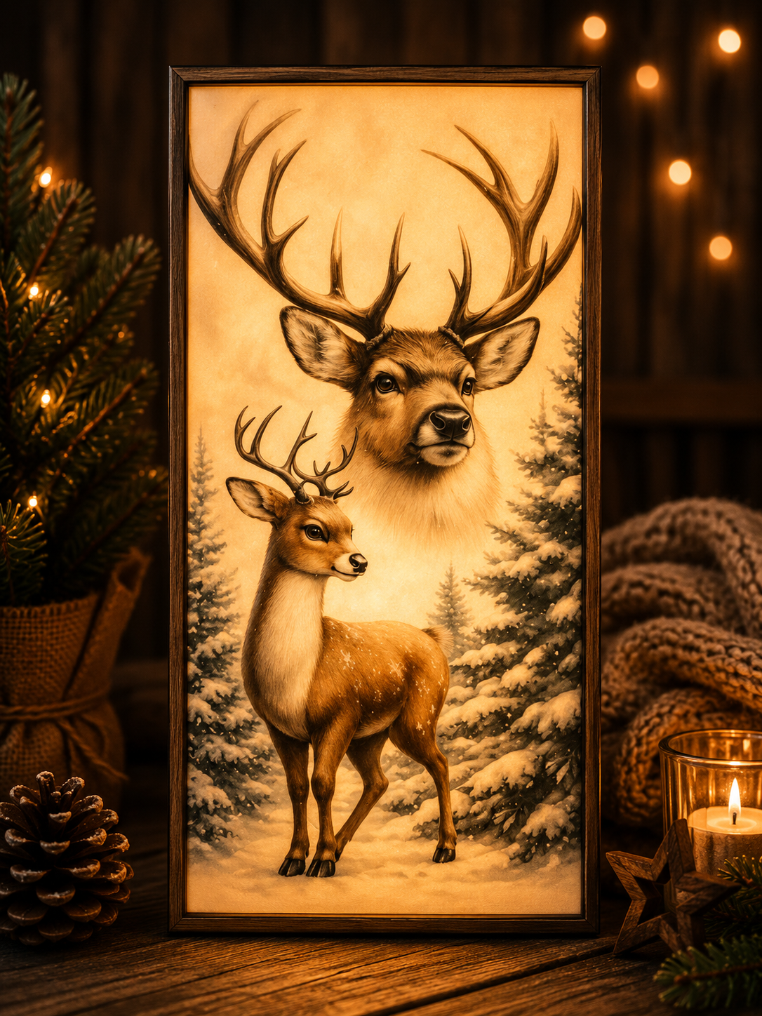 Ersatzfolien Metalllaterne Rehe