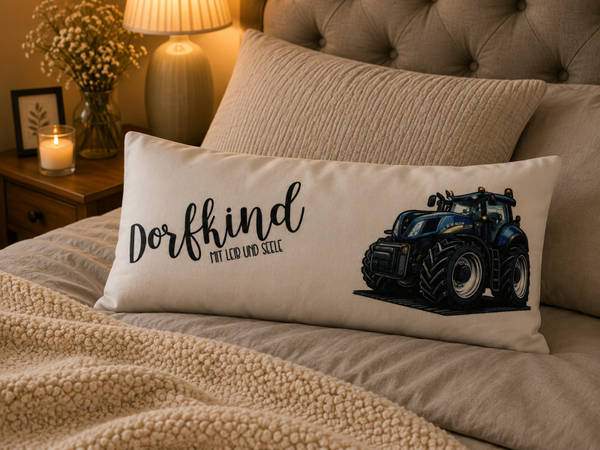 DinkelspelzKissen Traktor Dorfkind