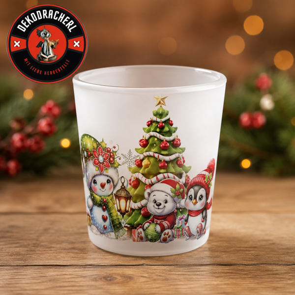 Teelichtglas Weihnachten