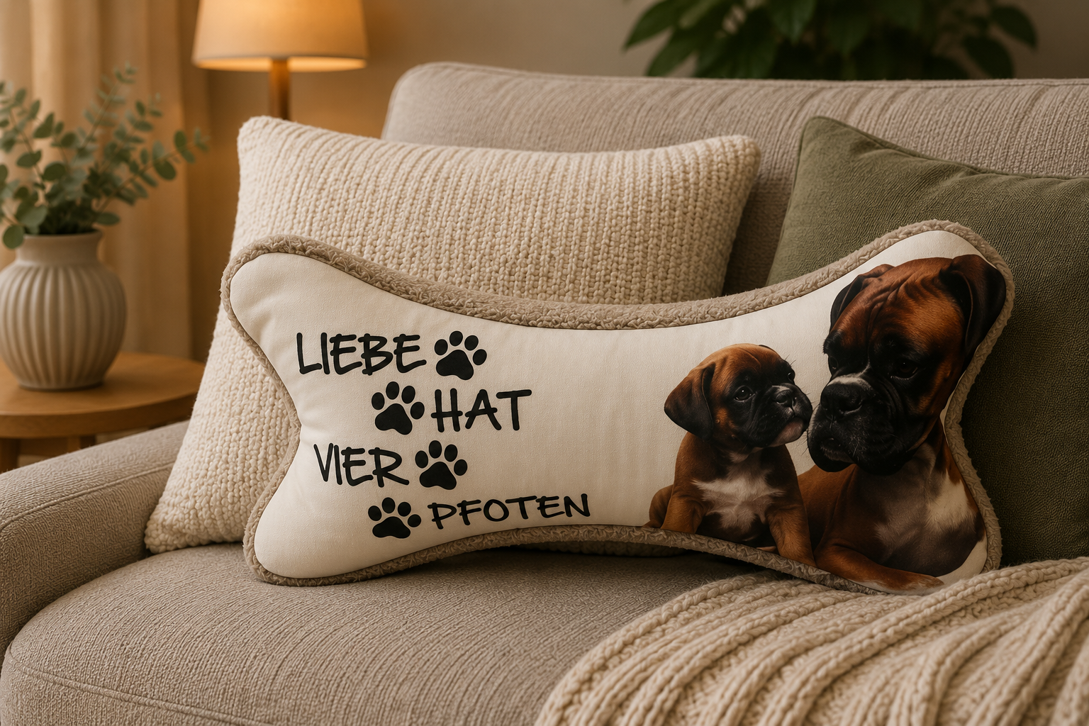 Leseknochen Liebe hat 4 Pfoten