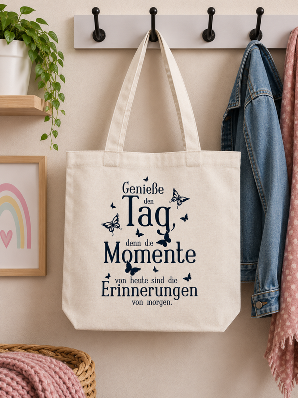 Stofftasche Geniese den Tag