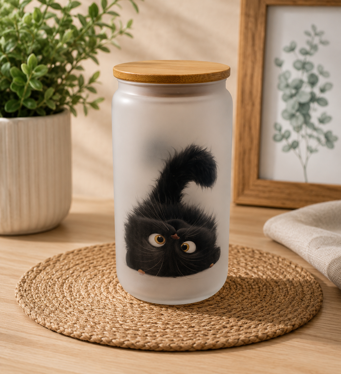 Trinkglas Katze