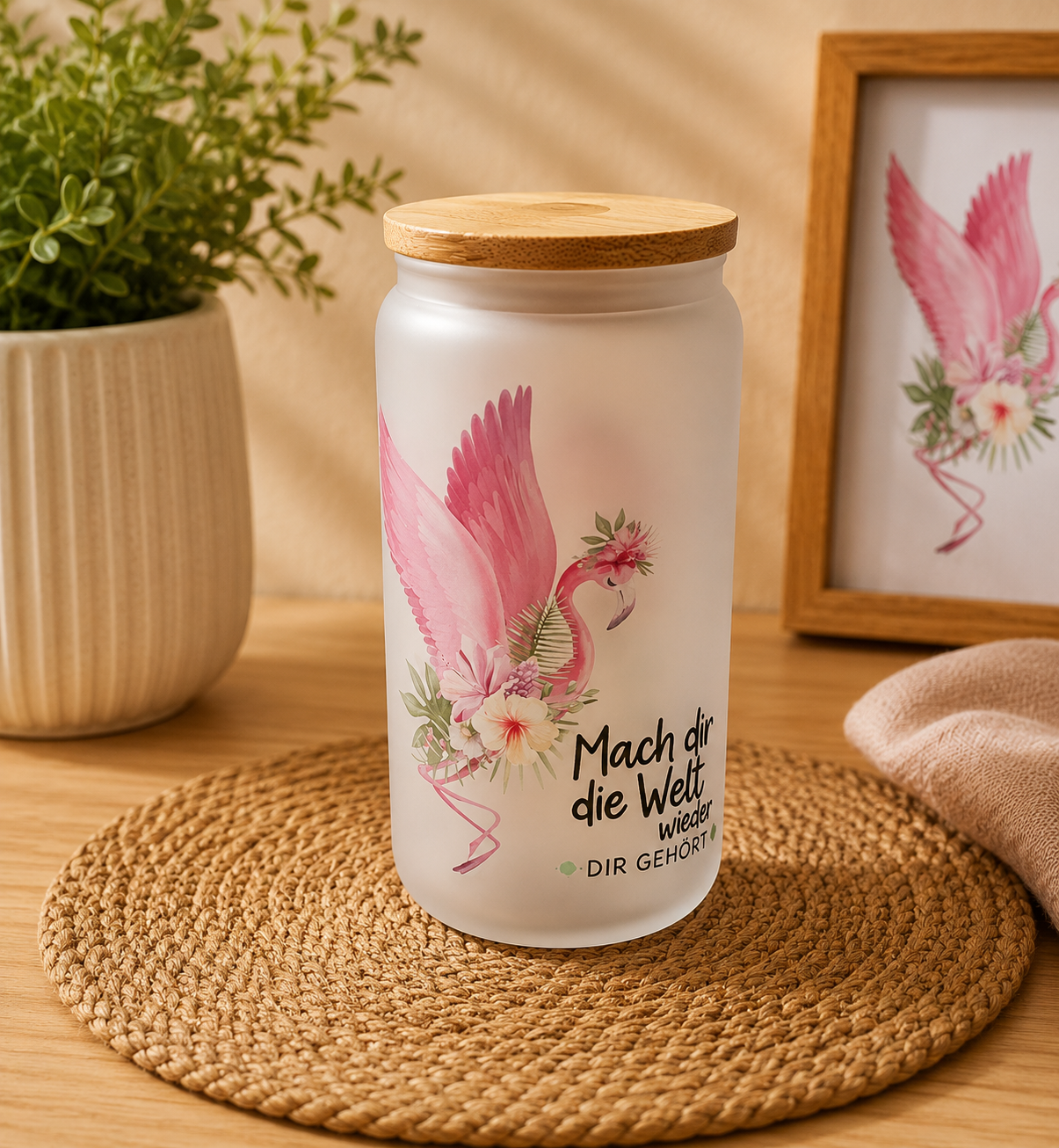 Trinkglas Flamingo
