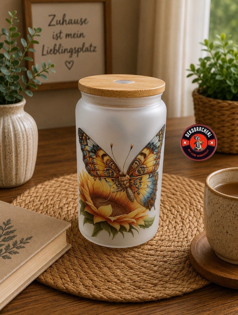 Trinkglas Schmetterling