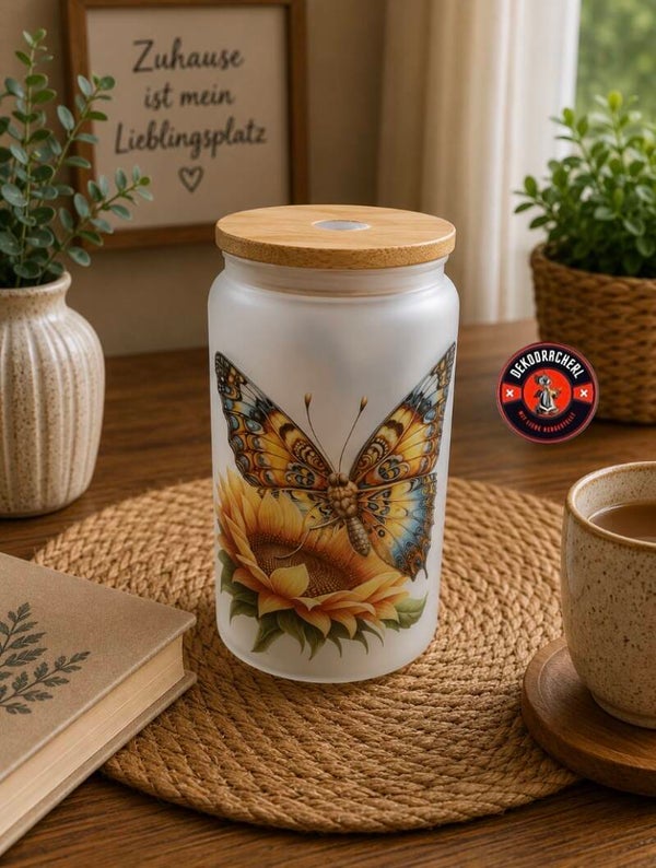 Trinkglas Schmetterling