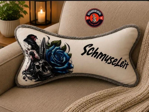 Leseknochen Hund mit Skull