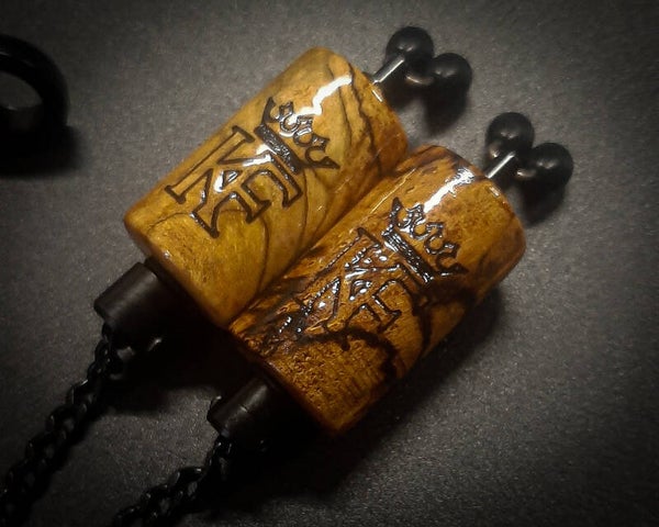 Spalted Cheese burl bobbin set
