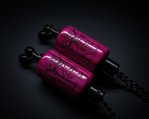 Bobbin fins kleurhout fushia