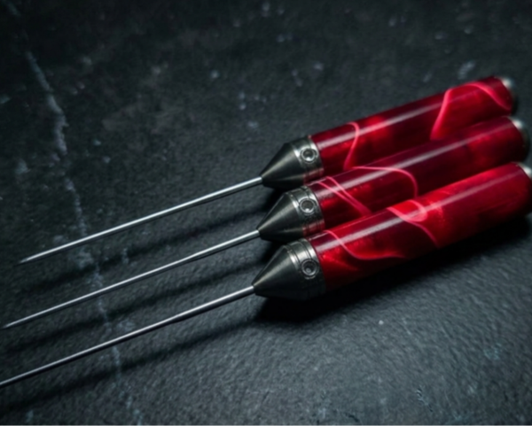 Custom needle Red x stainless