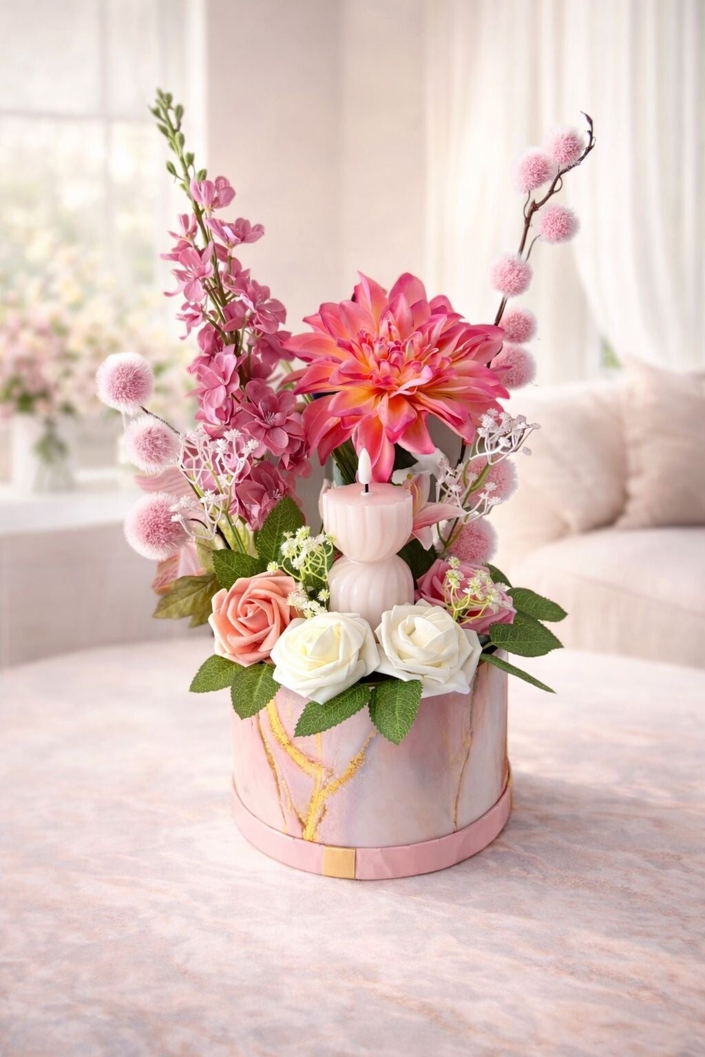 Marmerlook box opgemaakt