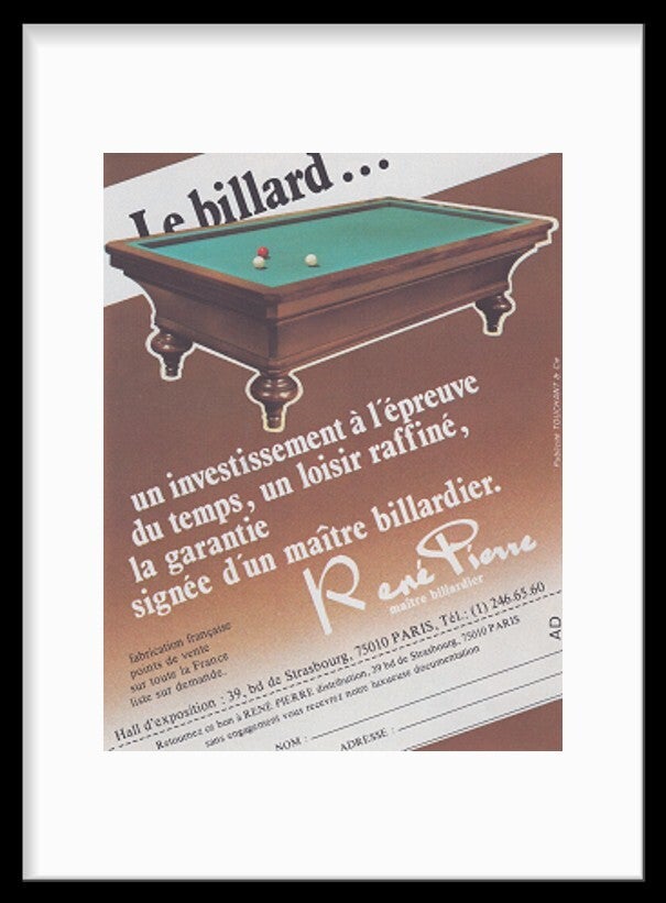 Billiards René Pierre - Paris