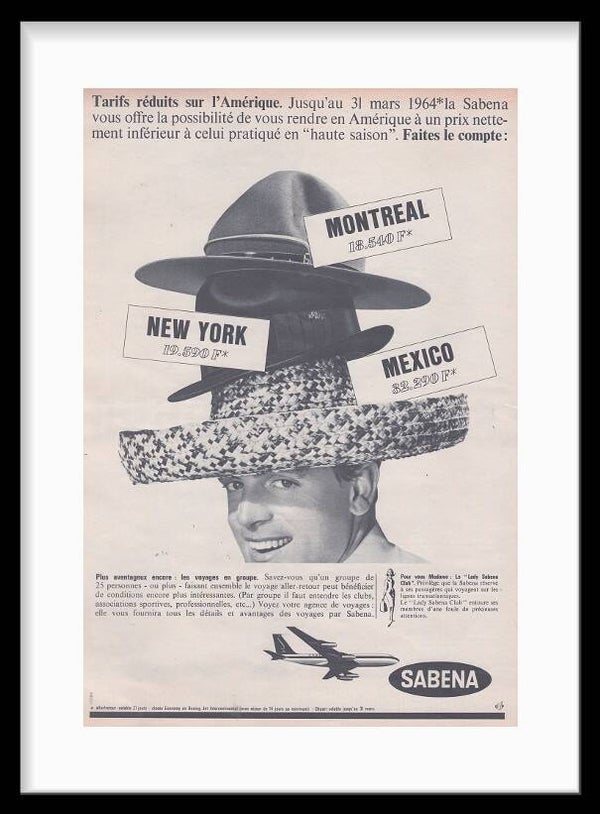 Sabena New York - Montreal - Mexico