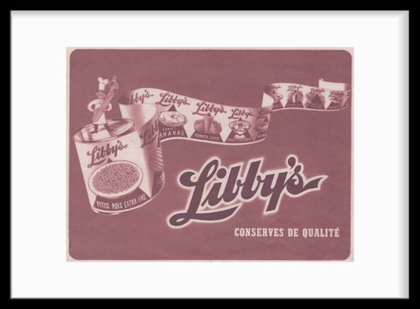 Vintage Print Food Cans