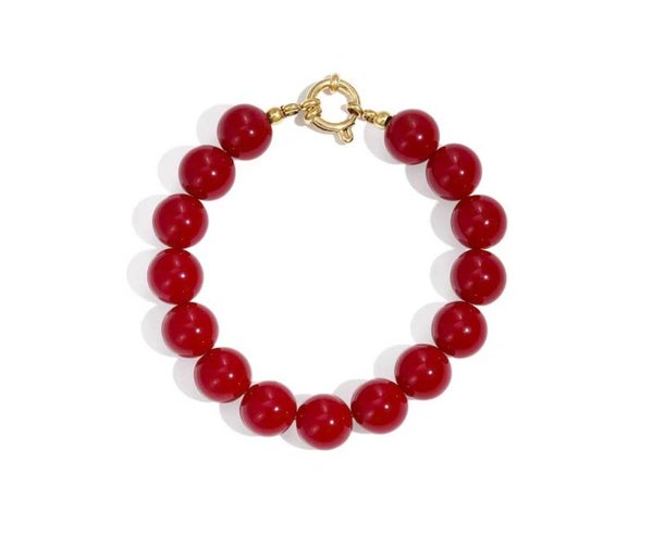 Burgundy kralen armband