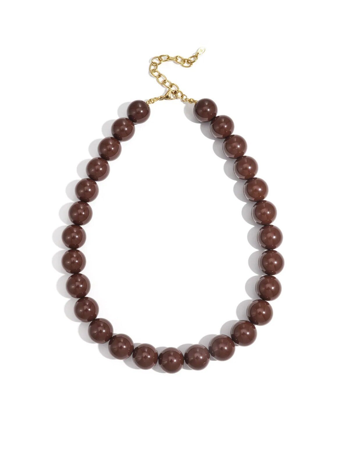 Big brown kralen ketting
