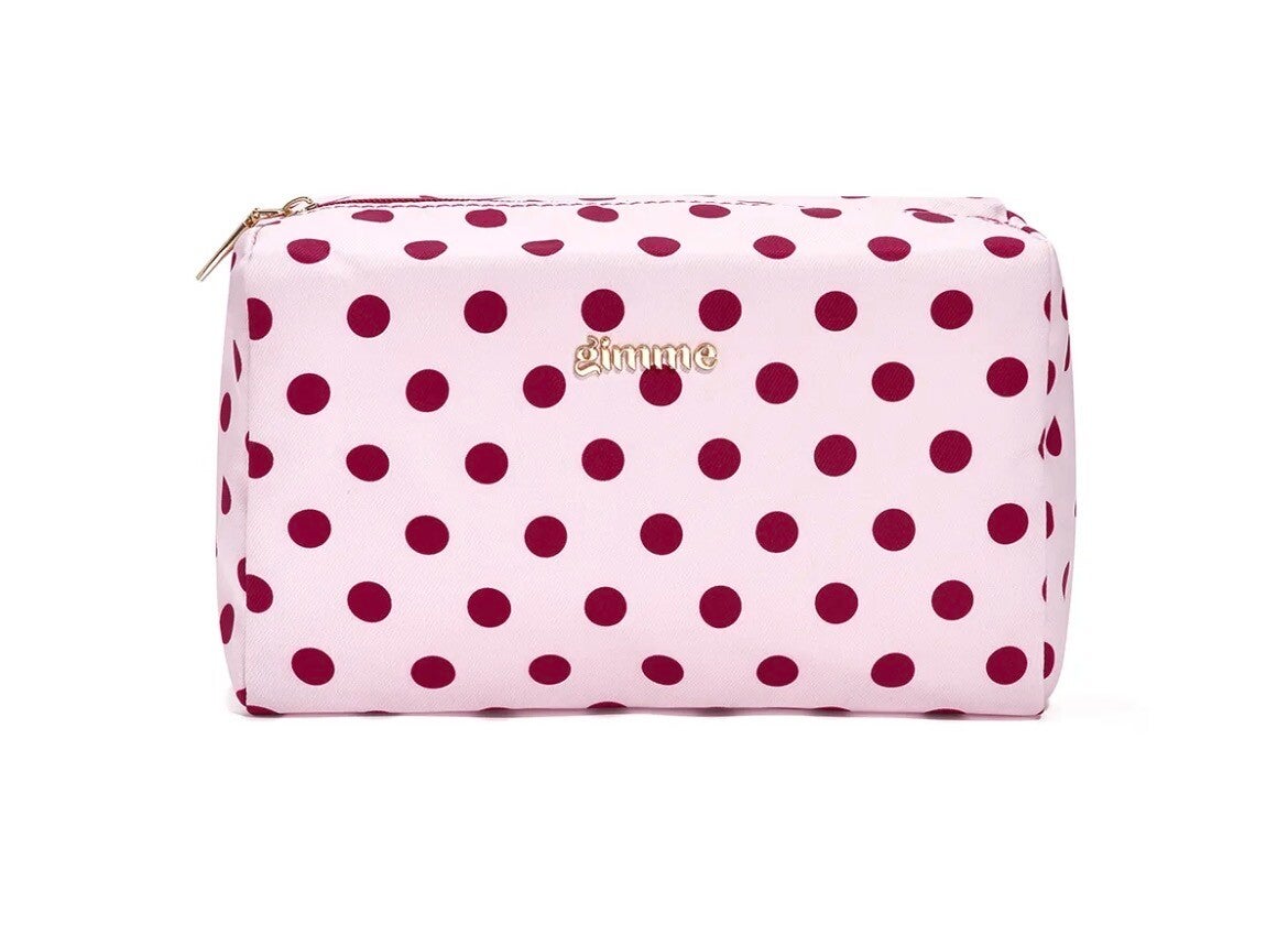Toilettas polkadot roze bordeaux