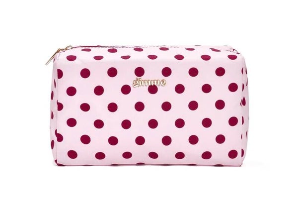 Toilettas polkadot roze bordeaux