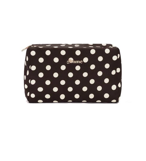 Toilettas polkadot bruin beige
