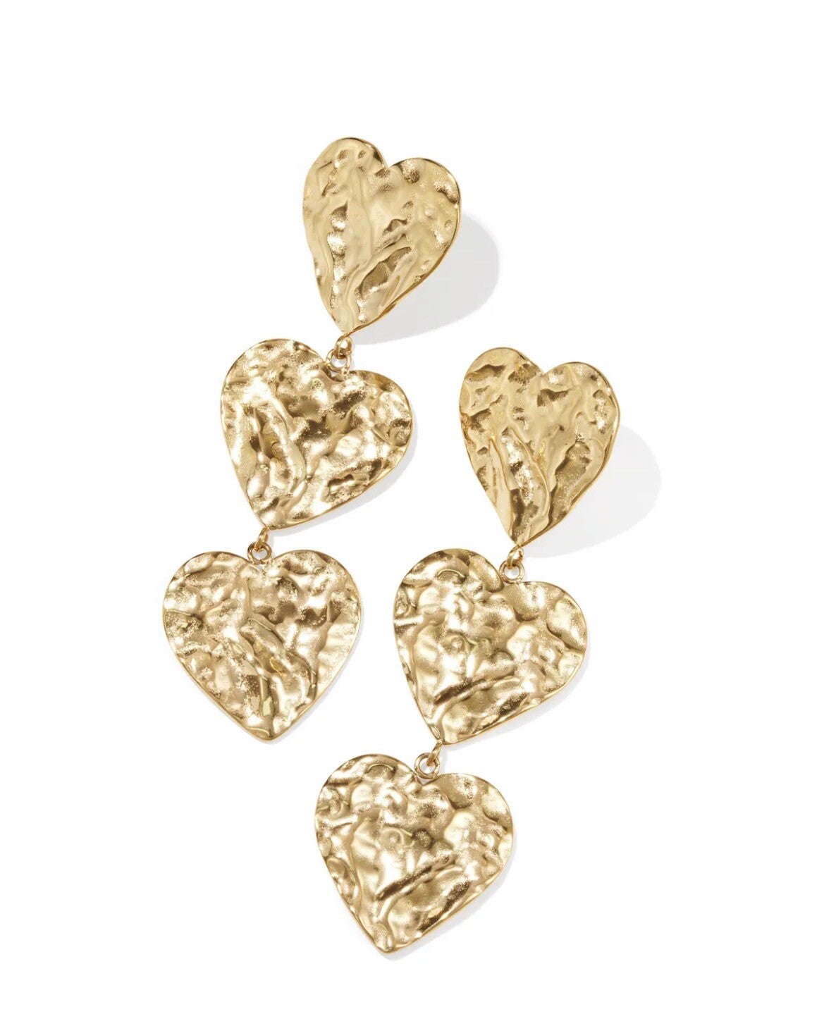 Triple heart earrings