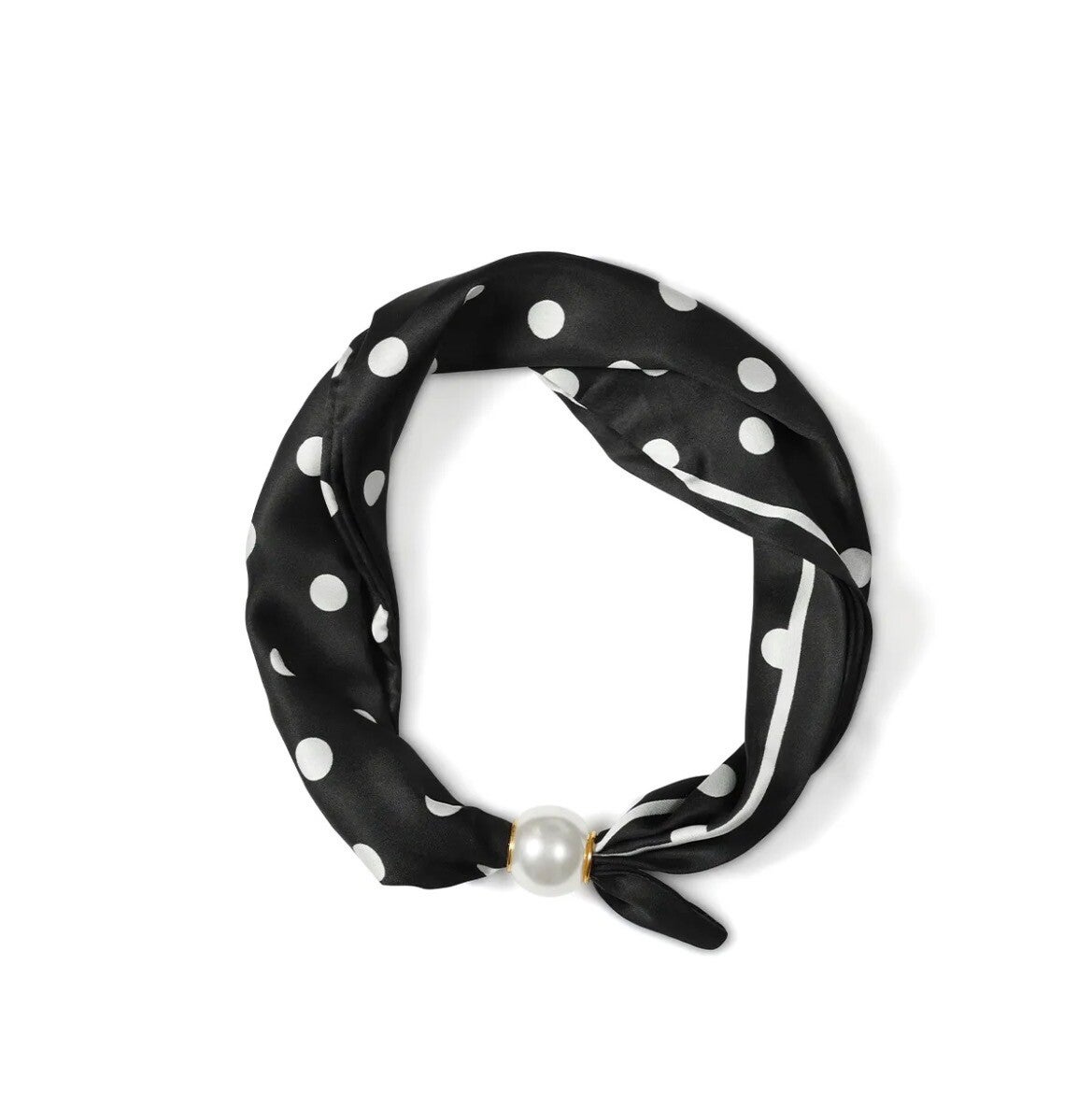 Polkadot sjaal black