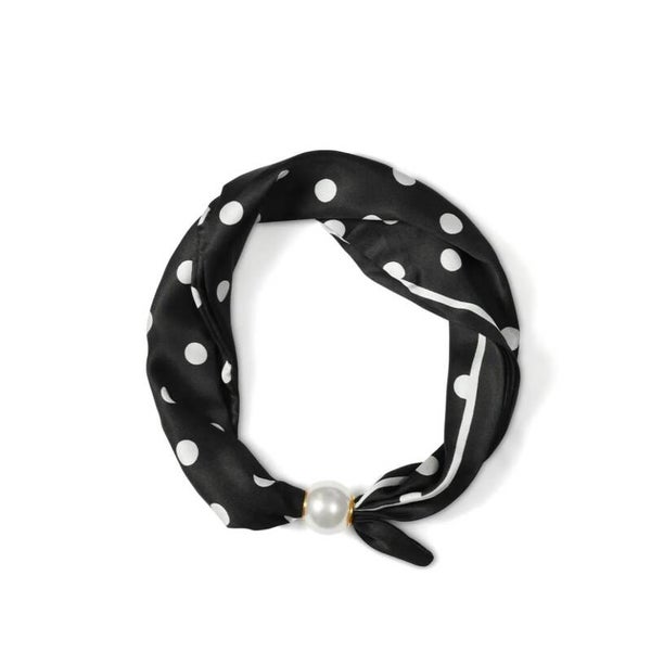 Polkadot sjaal black