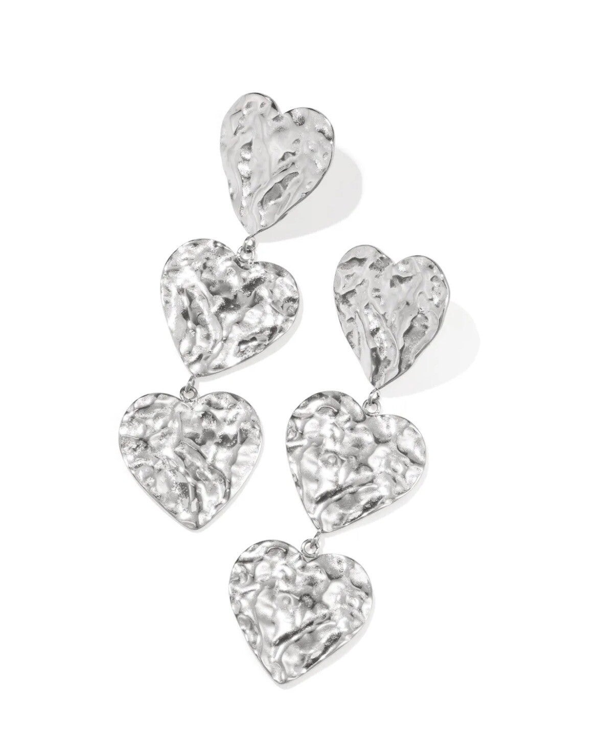 Triple heart earrings