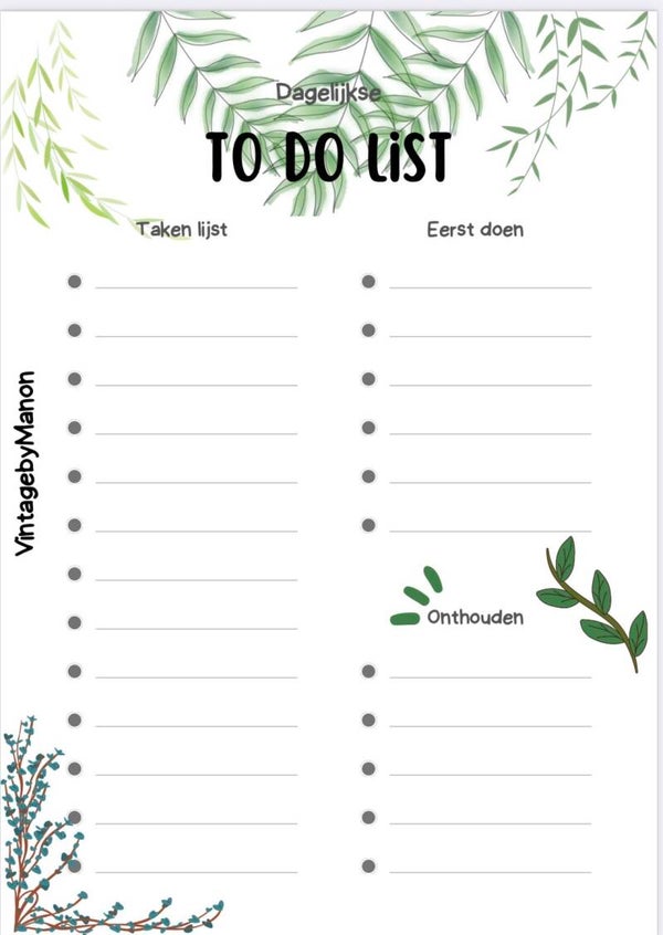 to do list planner