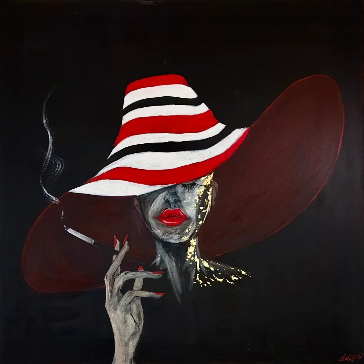 Schein(heilig) Acryl & Blattgold auf Leinwand · 100 × 100 cm -Unikat