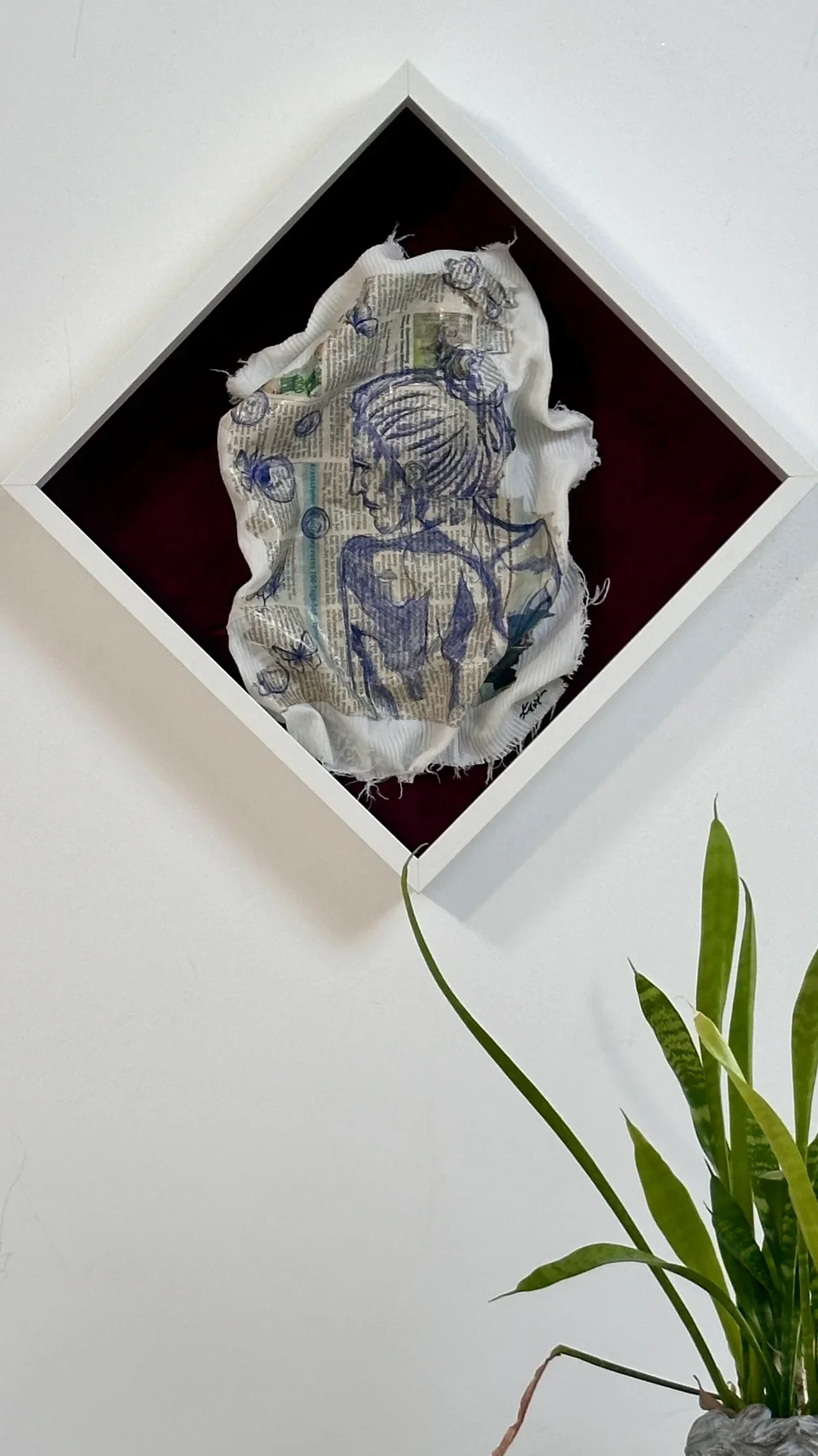 Time 25x25 cm Mixed-Media - Unikat